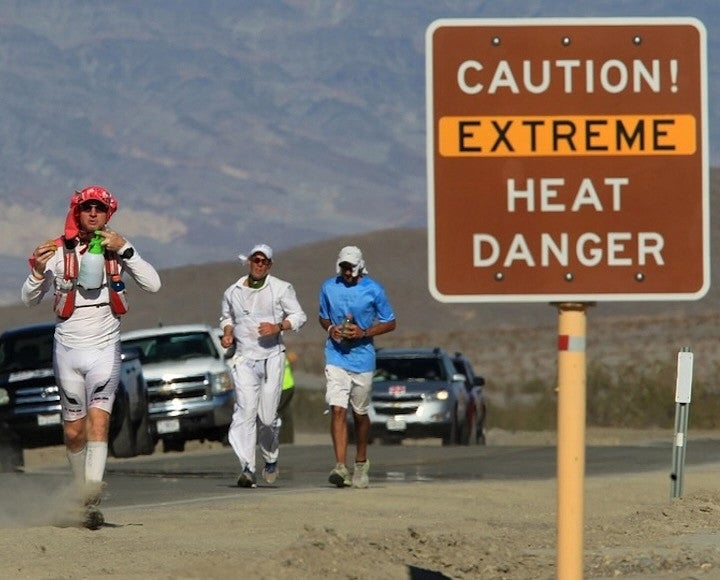 people running in the heat