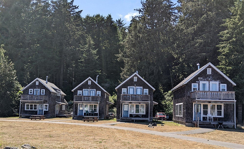 Four marine biology cottages used for housing