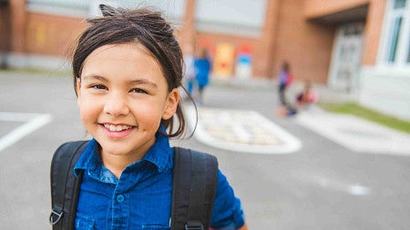 a girl smiling