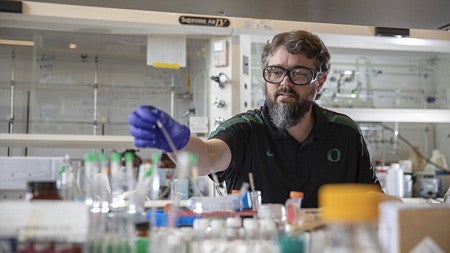 scientist working in a chemistry laboratory