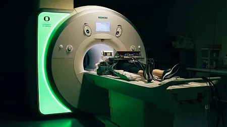 a person in an mri machine