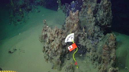 volcanic ash underwater