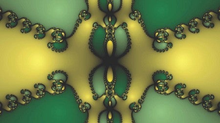 green and yellow fractal art
