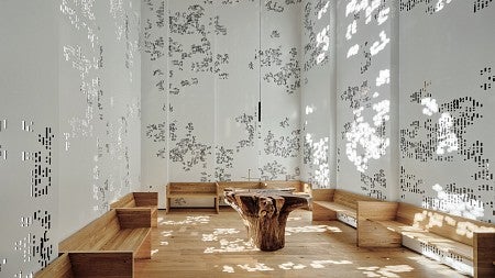 a chapel with fractals