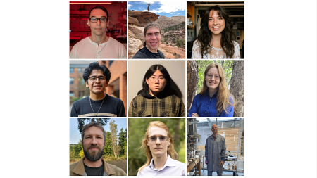 photo collage of nine student portraits
