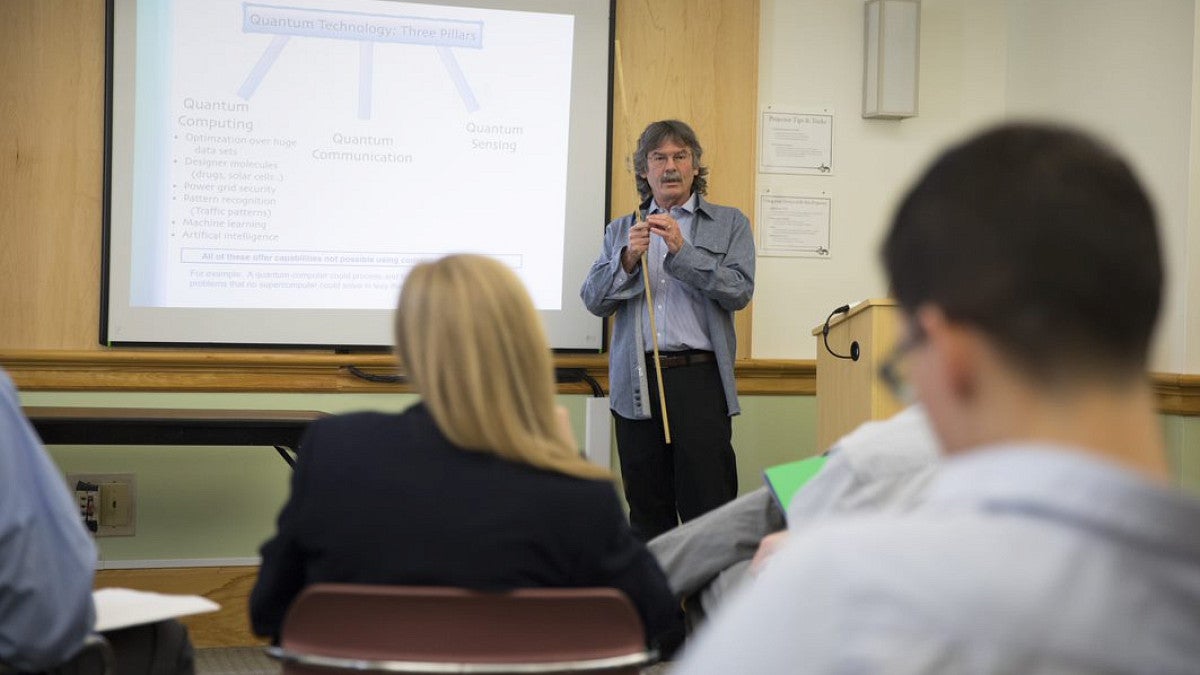 Teacher teaching class
