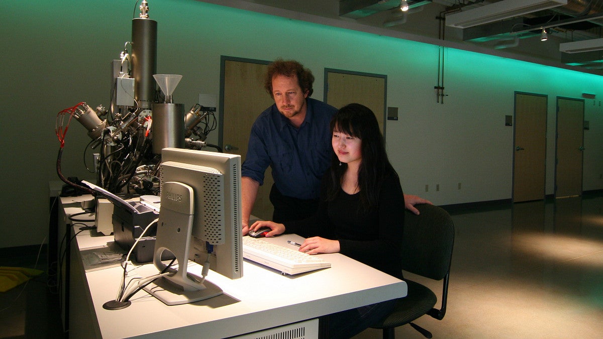 People working on a computer