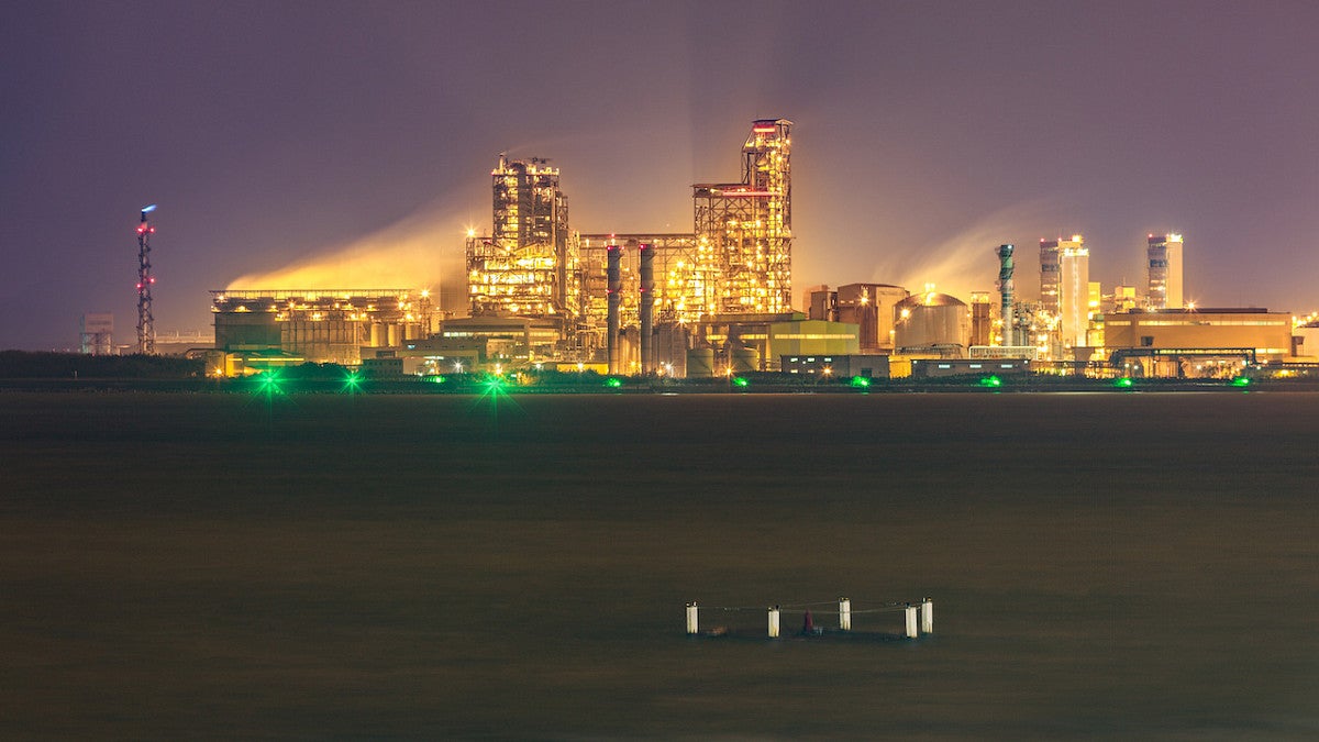 Night View of Yeongildae Beach in Pohang (South Korea)