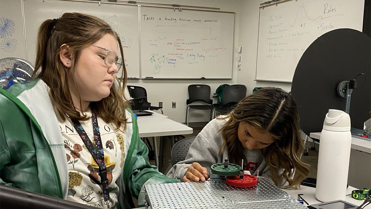 Students in a lab