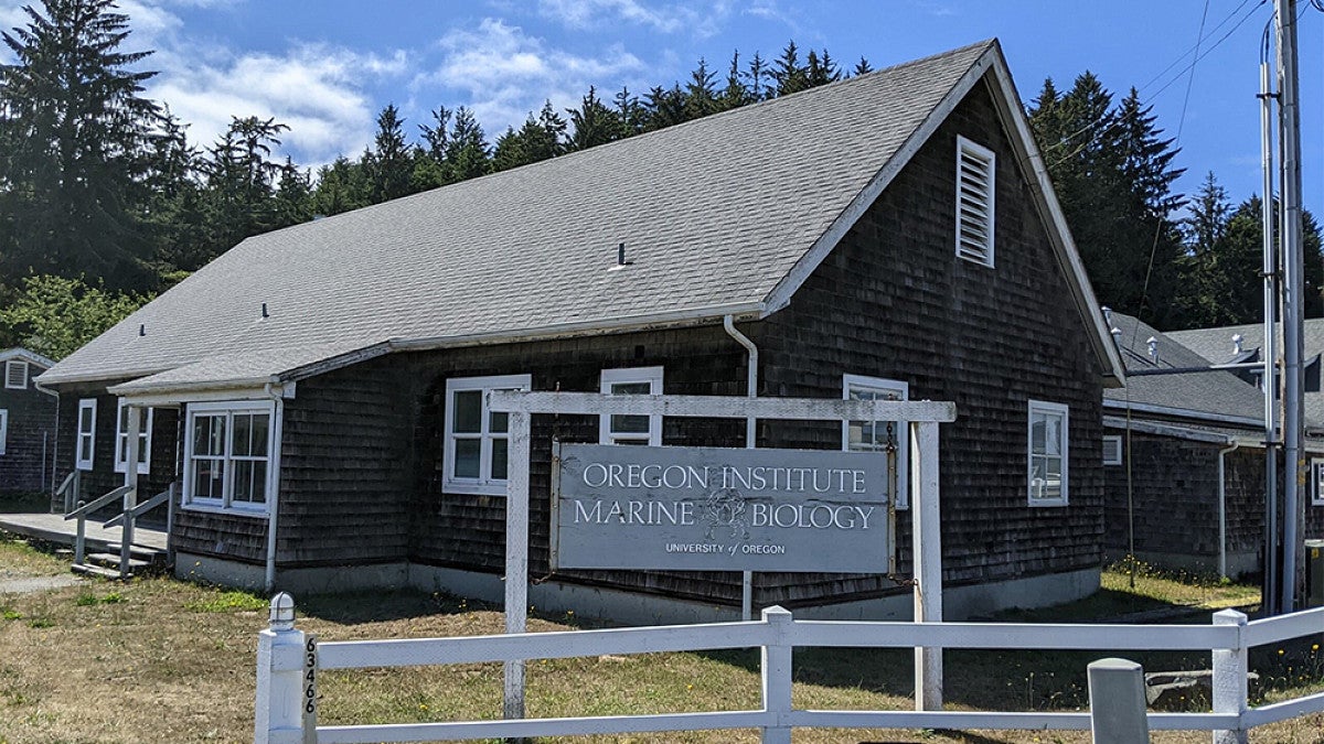 OIMB building with sign