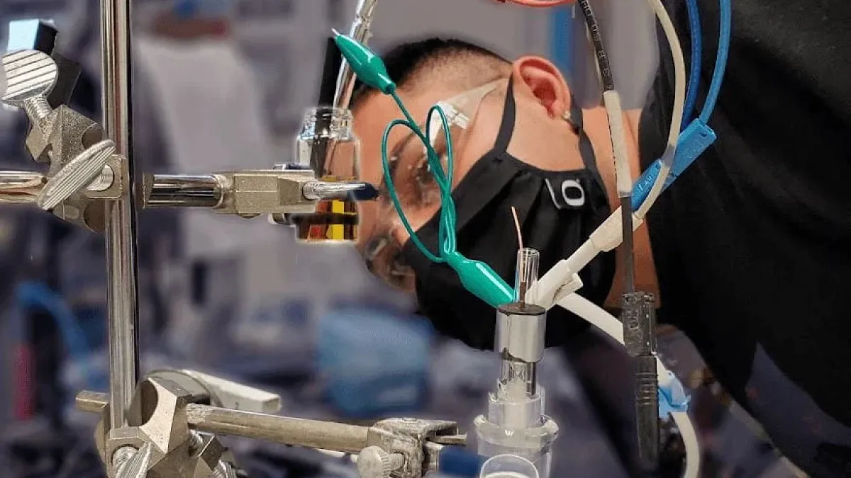 Oregon Center for Electrochemistry, a person working on a project