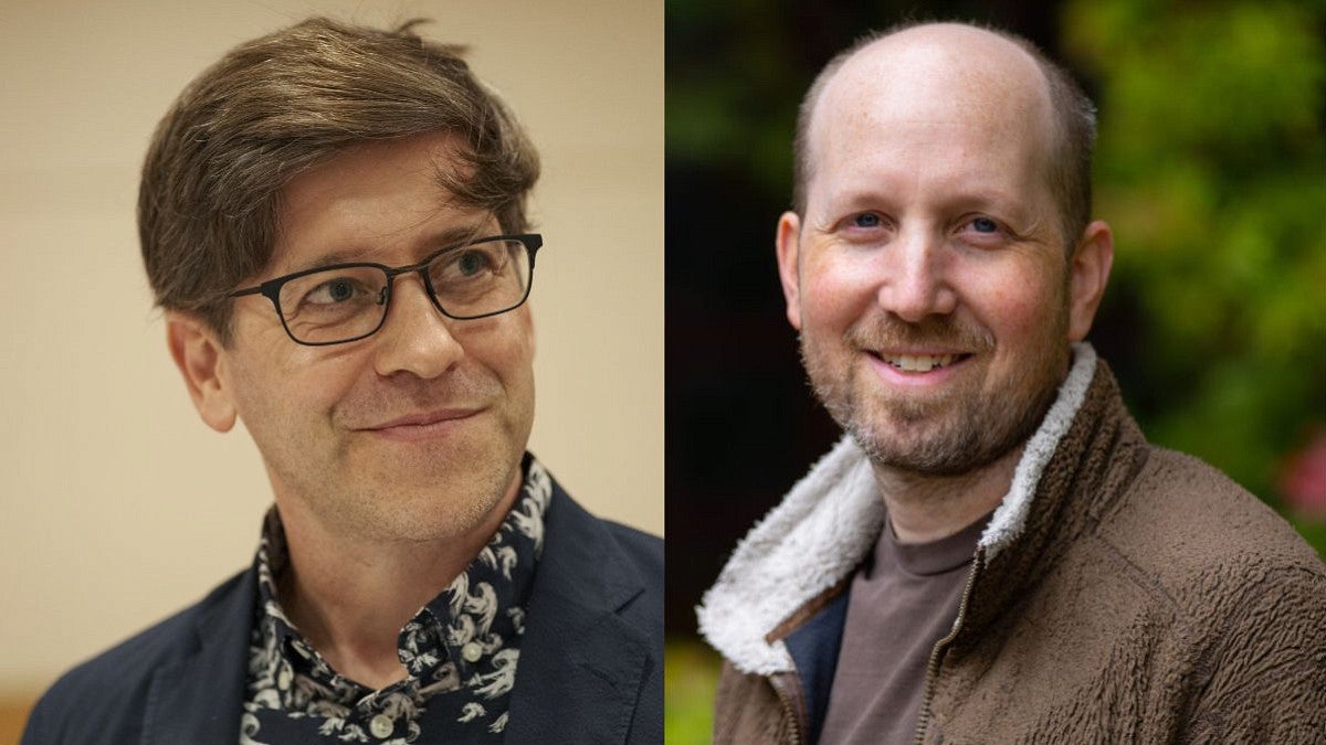 two headshots of people